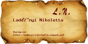 Ladányi Nikoletta névjegykártya