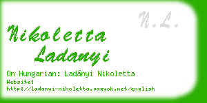 nikoletta ladanyi business card