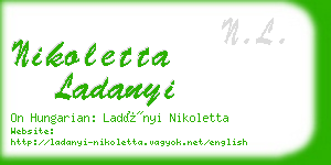 nikoletta ladanyi business card